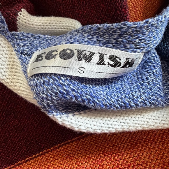 Ecowish Multicolor Striped Open-Front Cardigan Sweater Small - Picture 4 of 7